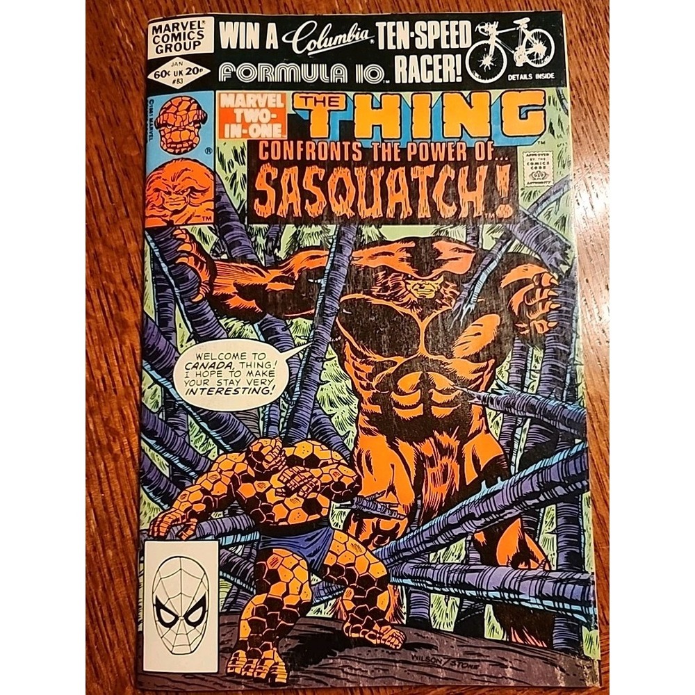 Marvel Two-in-One #83 Marvel 1981 The Thing confronts the Power‎ of...Sasquatch!